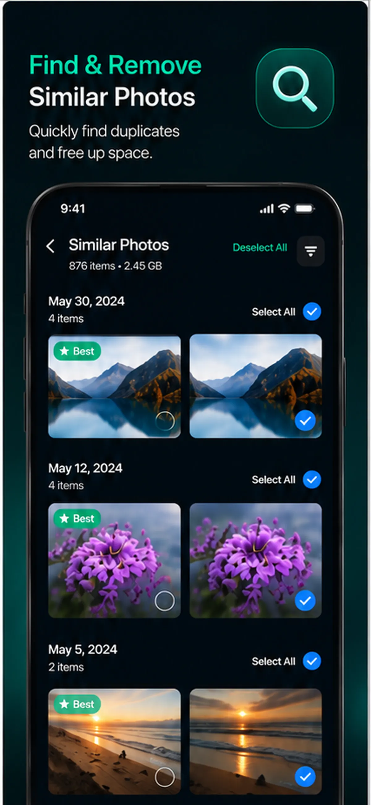Minimal Cleaner — similar photos cleanup