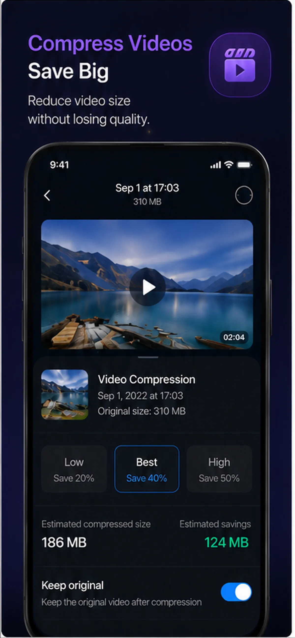 Minimal Cleaner — video compression