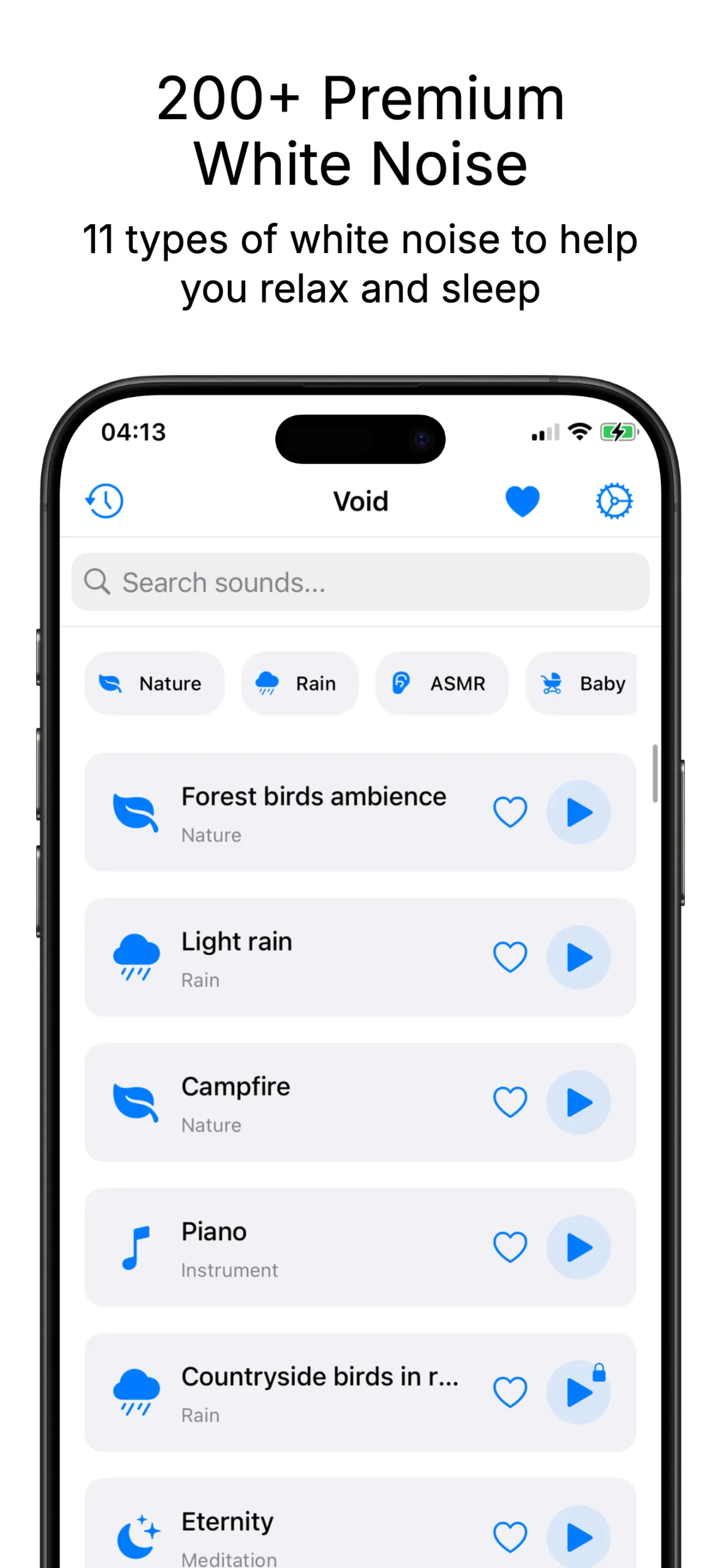 Void — sound library with categories